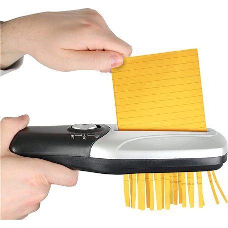 FISHTEC Destructeur de Documents Electrique - Portatif/Compact – Déchiqueteuse Broyeur Papier – Découpe Rapide - Alimentation :