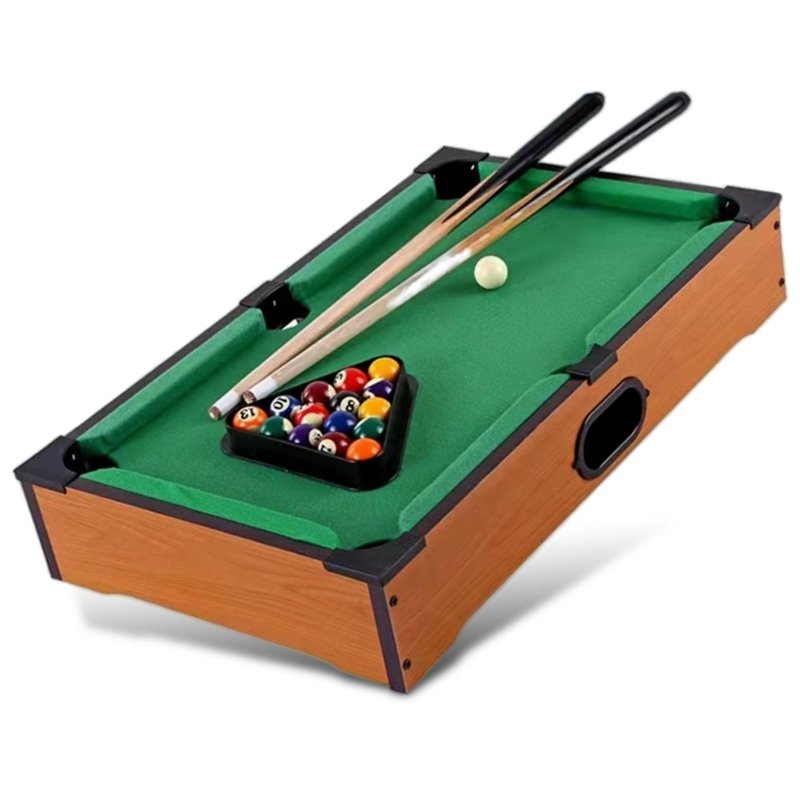 Mini Table de Billard Americain - Mini Billard Mobile - Revêtement Feutrine Vert - 2 Queues, 16 Boules, Triangle et Craie - Coul