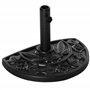 Outsunny Pied de Demi-Parasol Demi-Pied Socle de Parasol Base de lestage Ciment HDPE Motif Fleurs cannulation pour parasols Ø 35