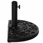 Outsunny Pied de Demi-Parasol Demi-Pied Socle de Parasol Base de lestage Ciment HDPE Motif Fleurs cannulation pour parasols Ø 35