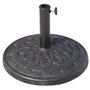 Outsunny Pied de Parasol Base de lestage Parasol Rond résine Imitation Fonte Motif Rosace Ø 49 cm Poids Net 14 Kg Bronze