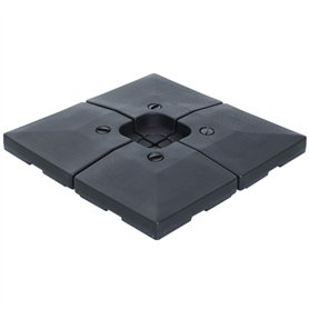 Outsunny Lot de 4 Pied de Parasol Poids de lestage carré pour parasols déportés dim. par Dalle 51L x 51l x 12H cm polyéthylène -