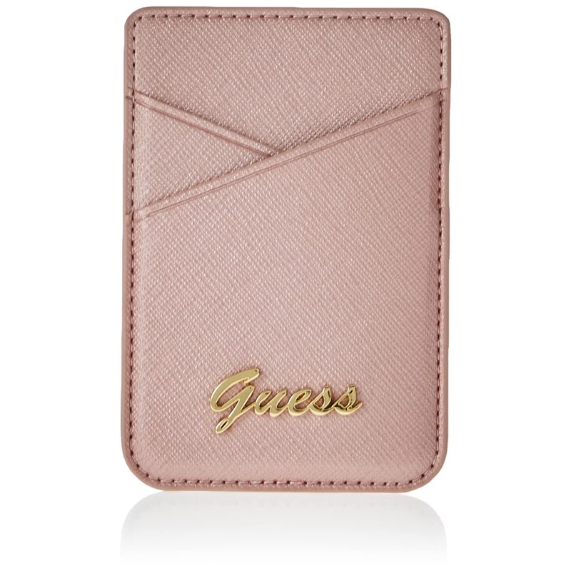 GUESS Portefeuilles avec Magsafe en Cuir iPhone 12 Design Saffiano en Couleur Rose GUWMSSASLPI, Rose
