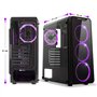 EMPIRE GAMING - Boîtier PC Gamer WarMachine - Moyenne Tour ATX - Façade en Verre, Paroi en Verre Complète et Trempée, Ventilateu