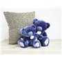 DOUDOU ET COMPAGNIE - Ours en Peluche - 37cm - Bleu Nuit et Paillettes - Collection Ours La Peluche - Tout Doux pour les Câlins 