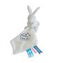 Doudou et Compagnie - Sac à Doudou Lapin UNICEF - 10 Cm Blanc - Idée Cadeau de Naissance Fille et Garçon - Garantie Doudou Perdu
