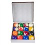 JT2D Set de 16 Boules de Billard Américain en résine (57mm) 15 Boules Multicolores numérotées