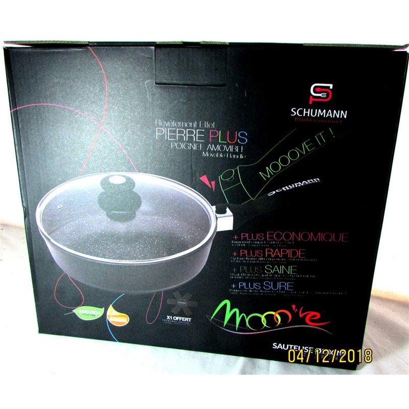 Image secondaire de Schumann Professionnel - Sauteuse 28cm - Compatible Tous feux dont Induction - Fonte d'Aluminium Sans PFOA - Manche Amovible en 