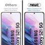 NEW'C Lot de 2, Verre Trempé pour Samsung Galaxy S21 5G (6.2), Film Protection écran -sans Bulles d'air -Ultra Résistant (0,26mm