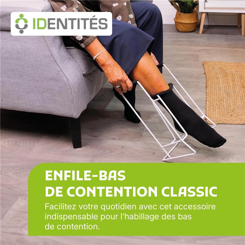 Image secondaire de Identités, Enfile Bas de Contention Classic, Poignées en Mousse Confortable, Enfile-bas léger, Enfile collant, Enfile chaussette