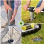 GARD & ROCK - Pied amovible pour parasols déportés, en aluminium - Multi-terrains à insérer sur les bases d'ancrage - Fixez soli