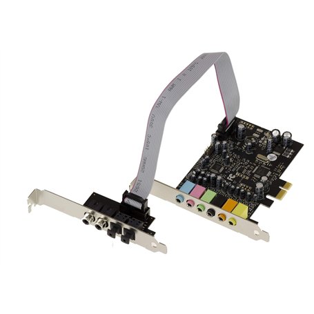 KALEA-INFORMATIQUE Carte contrôleur Son PCIe 7.1 canaux avec chipset CMedia Oxygen CM8828 et CM9882A - Entrées et Sorties digita