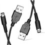 Link-e : 2 X Cable Chargeur USB pour Alimentation Compatible avec Console Portable Nintendo 2DS