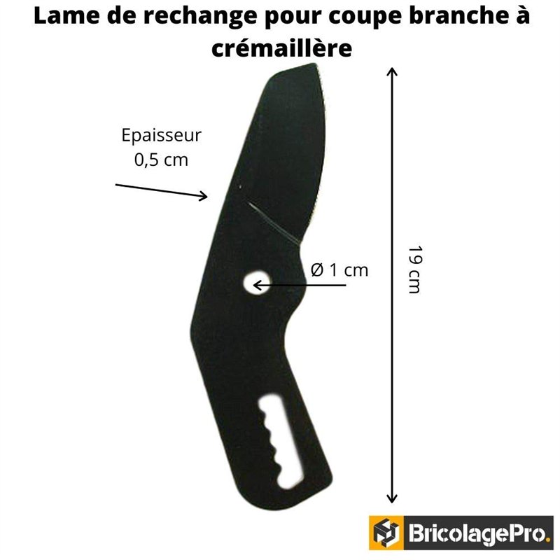 Image secondaire de Greentech - Lame de Rechange pour Coupe Branches à Crémaillère - Coupe Branches Télescopique à Crémaillère en Acier ou Aluminium
