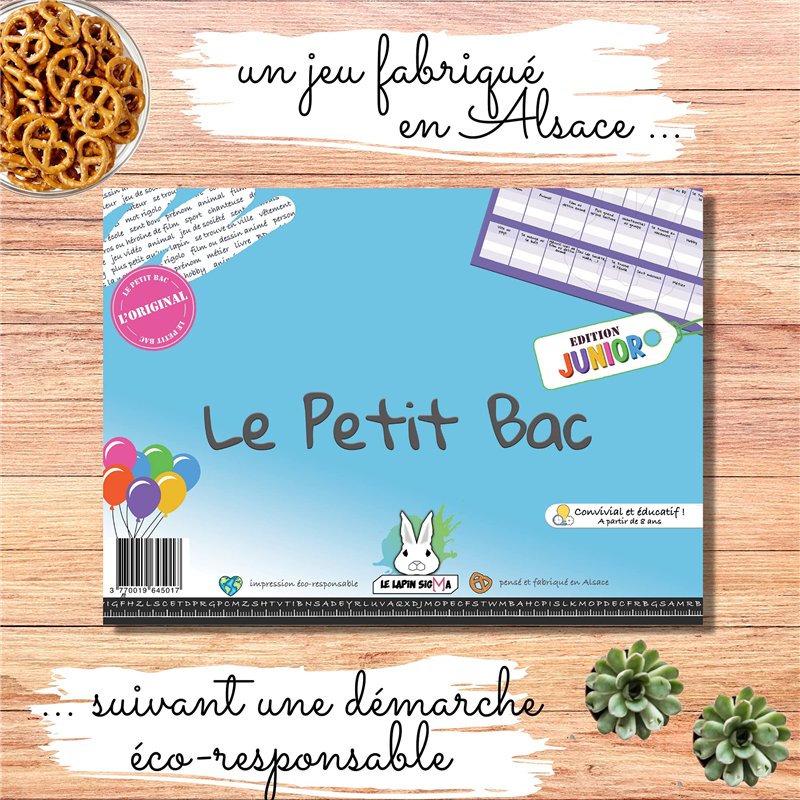 Image secondaire de - Jeu du Petit BAC - Edition Junior - Bloc prêt à Jouer de 50 Pages - Jeu du baccalauréat