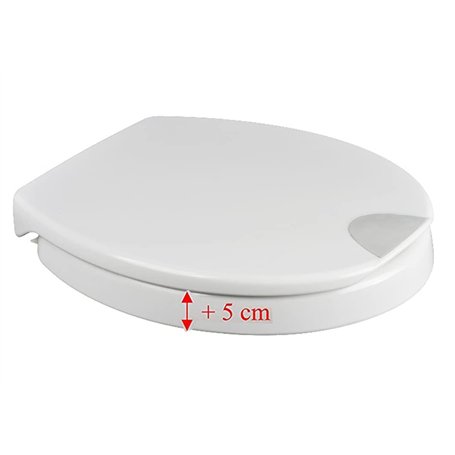 Rehausseur pour siège WC Novara Plus (5 cm) avec rabaissement automatique