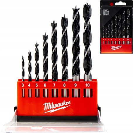 Milwaukee 4002395371259 4932352466 Lot de 8 forets à bois