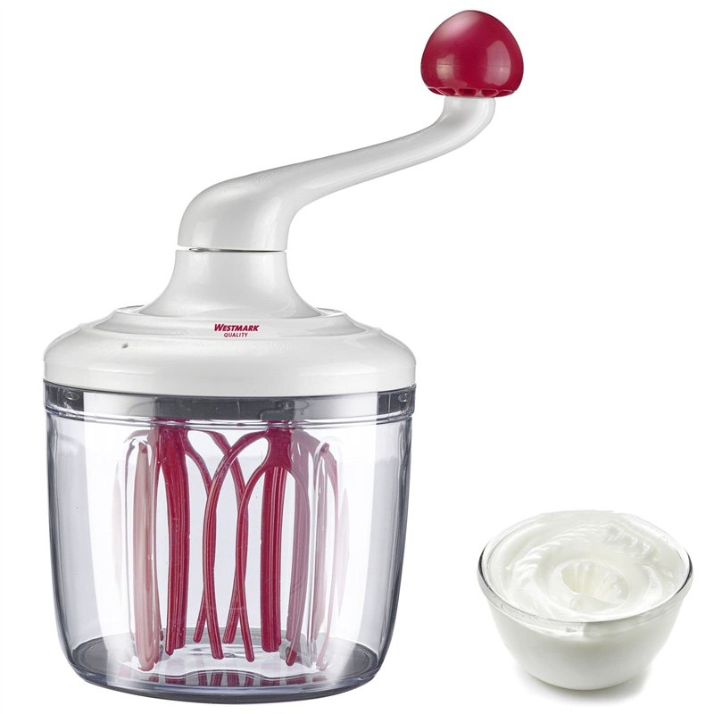 Westmark Batteur Manuel, Mécanique, capacité : 1 L, Plastique, Rührblitz, Transparent/Blanc/Rouge, 30702260