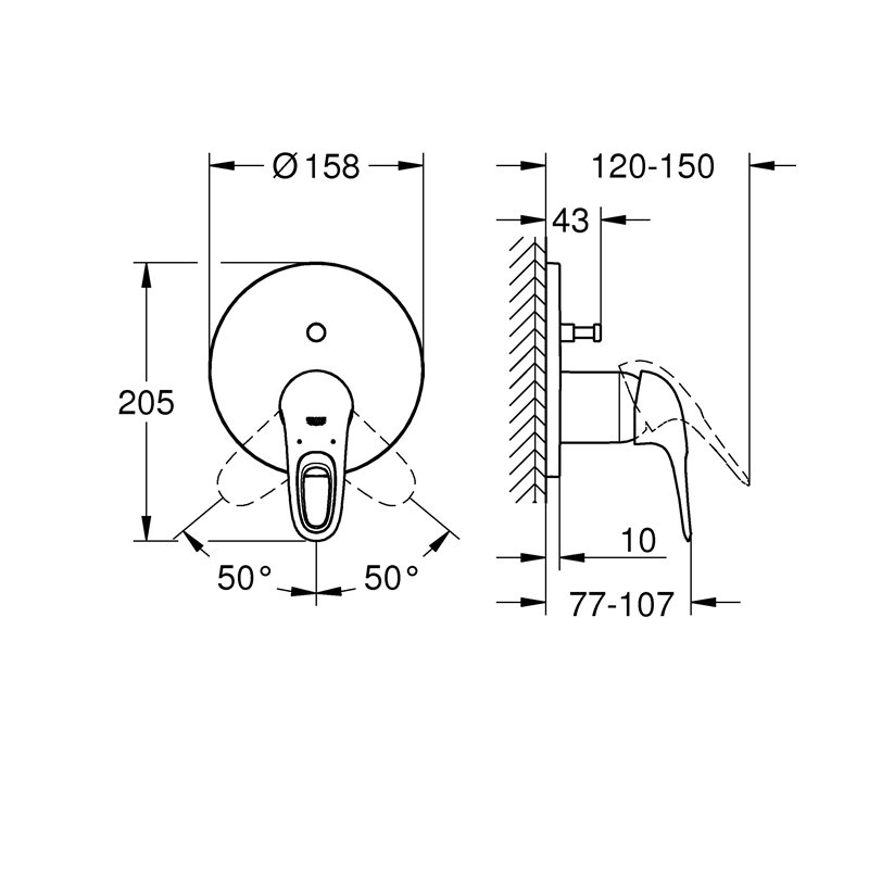 Image secondaire de GROHE Mitigeur mécanique 2 sorties Eurostyle 24049003 (Import Allemagne)