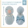 BIECO Doudou Canard | 20 cm | Lin & Coton Pour Bébé | Peluche Canard | Doudou et Compagnie | Cadeau Naissance Garçon Fille