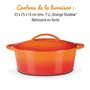 GSW Cocotte en fonte – cocotte de haute qualité avec couvercle, idéale pour mijoter, étuver et rôtir, également pour induction e