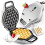 Clatronic® Gaufrier pour gaufres à bulles tendance | Gaufrier à bulles avec fonction rotative à 180° pour des résultats de cuiss