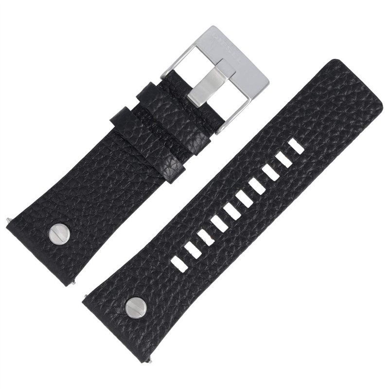 Diesel Bracelet De Montre 28mm Cuir Noir - DZ-7313