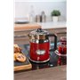 Russell Hobbs Bouilloire Electrique [Design Vintage Premium] Retro Rouge (1,7L, Ebullition Rapide, Jauge Température, Couvercle 