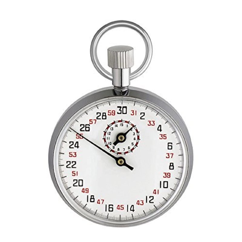 TFA Dostmann Chronomètre mécanique Métal Chromé