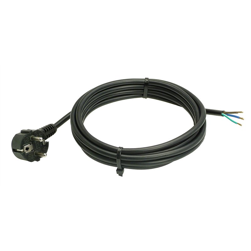 as - Schwabe Câble de connexion PVC H05VV-F 3G1.0, 3 m, noir, 70832