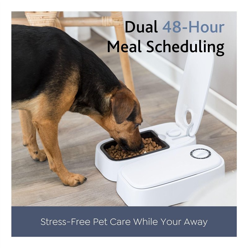 Image secondaire de Trixie TX2 Distributeur Automatique de Nourriture, 300 ml/ 27 × 7 × 24 cm, Granite/ Noir (Couleur Assortie)