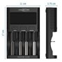 ANSMANN Chargeur de Pile USB Powerline4Ultra (1 PCE) – Chargeur pour 1 à 4 Piles NiMH AA/AAA/C/D & Li-ION 10440 à 26650 – Charge