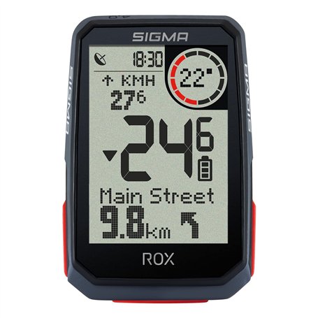 SIGMA Compteur Velo ROX 4.0 Black HR Set – sans Fil Compteurs Vélo avec Cardiofréquencemètre & Connexion pour Vélo Électrique |