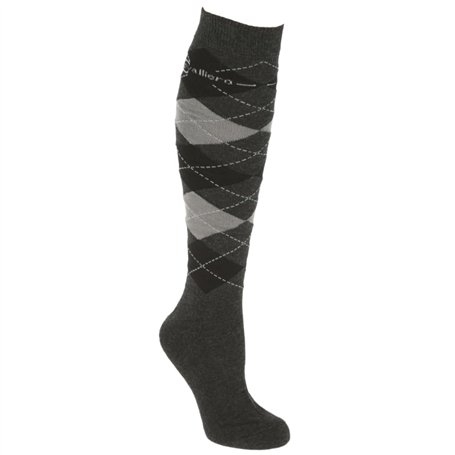 Covalliero Brescia 325436 Chaussettes d'équitation Anthracite/Gris Taille 40-42