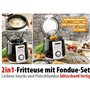 Rosenstein & Söhne Mini-friteuse avec service à fondue - 0,9 L