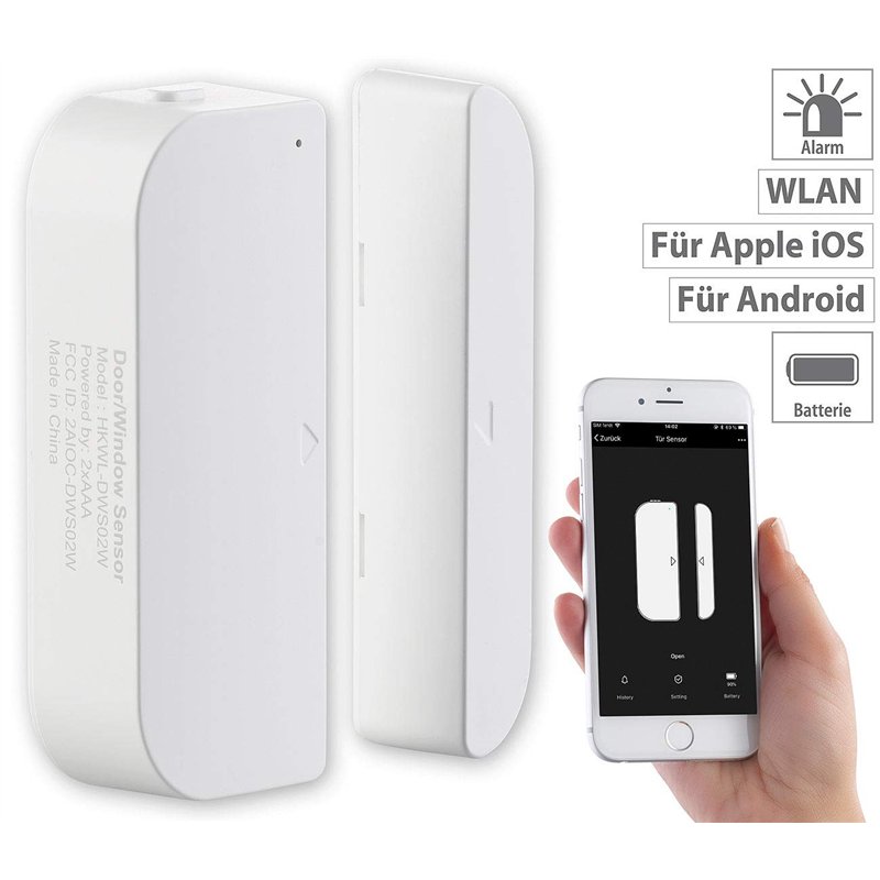 Image secondaire de Détecteur d'ouverture de Porte/fenêtre connecté XMD-102.app [Luminea Home Control]