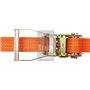 Braun Sangle d'arrimage 2 pièces à cliquet et crochets bord de rive 4000 daN Orange 8 m x 50 mm