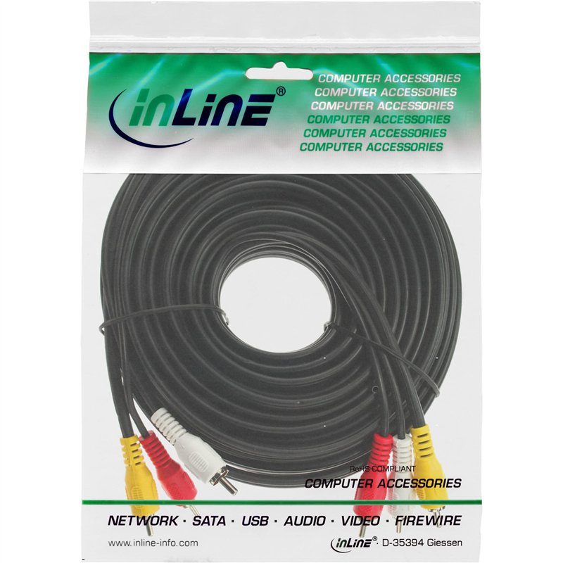 Image secondaire de InLine 2 m 3 x RCA mâle vers mâle câble Audio/vidéo