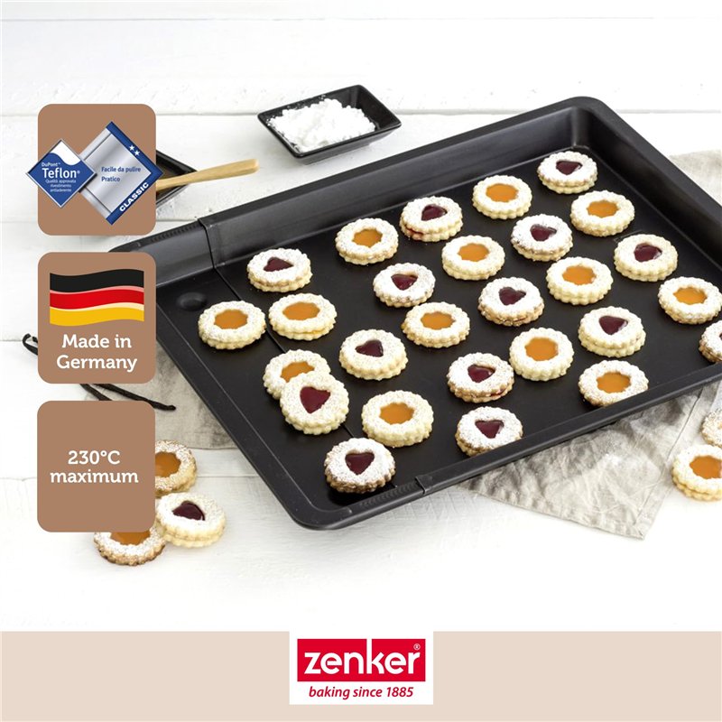 Image secondaire de Zenker 6540 Plaque de Cuisson Extensible, Plat Four, Plat a Four, Plaque Cuisson Four, Plaque Pizza Four, Plaque de Four Extensi