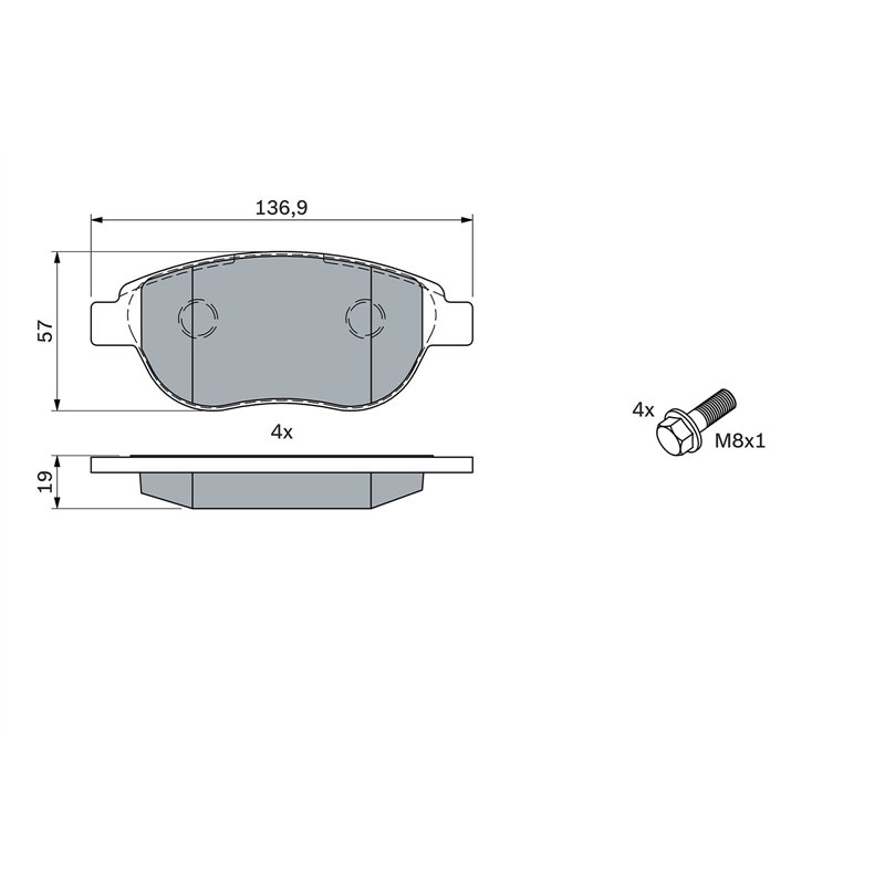 Image secondaire de Bosch BP375 - Plaquettes de Frein Avant pour Voiture - Qualité Bosch - Réduction du Bruit et de la Poussière - Certifié ECE-R90 