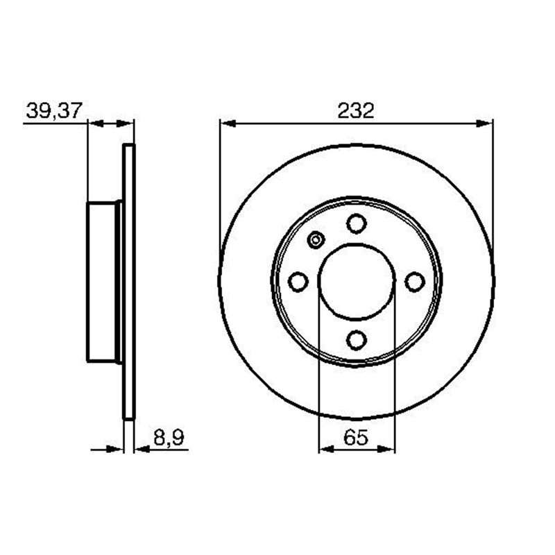 Image secondaire de Bosch BD418 Disques de frein - certification ECE-R90 - 1 jeu de 2 disques