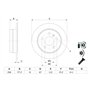 Bosch BD1101 Disques de frein - certification ECE-R90-1 jeu de 2 disques