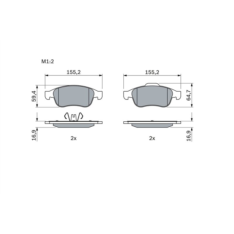 Image secondaire de Bosch BP1363 - Plaquettes de Frein Avant pour Voiture - Qualité Bosch - Réduction du Bruit et de la Poussière - Certifié ECE-R90