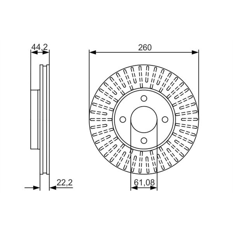 Image secondaire de Bosch BD1641 Disques de frein - certification ECE-R90-1 jeu de 2 disques