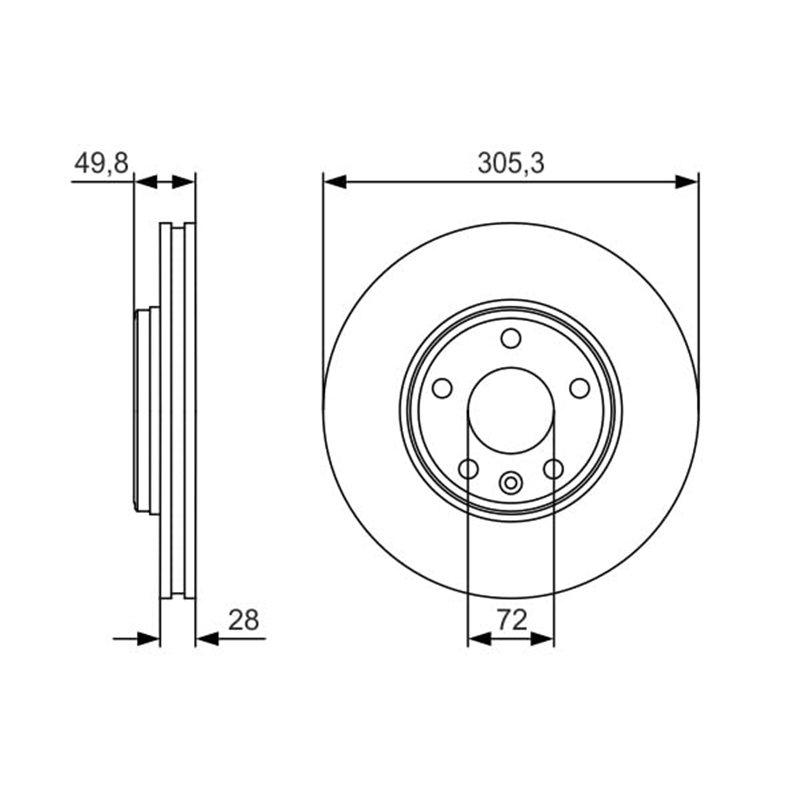Image secondaire de Bosch BD1889 Disques de frein - certification ECE-R90-1 disque unitaire