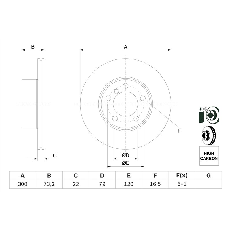 Image secondaire de Bosch BD1705 Disques de frein - certification ECE-R90-1 disque unitaire