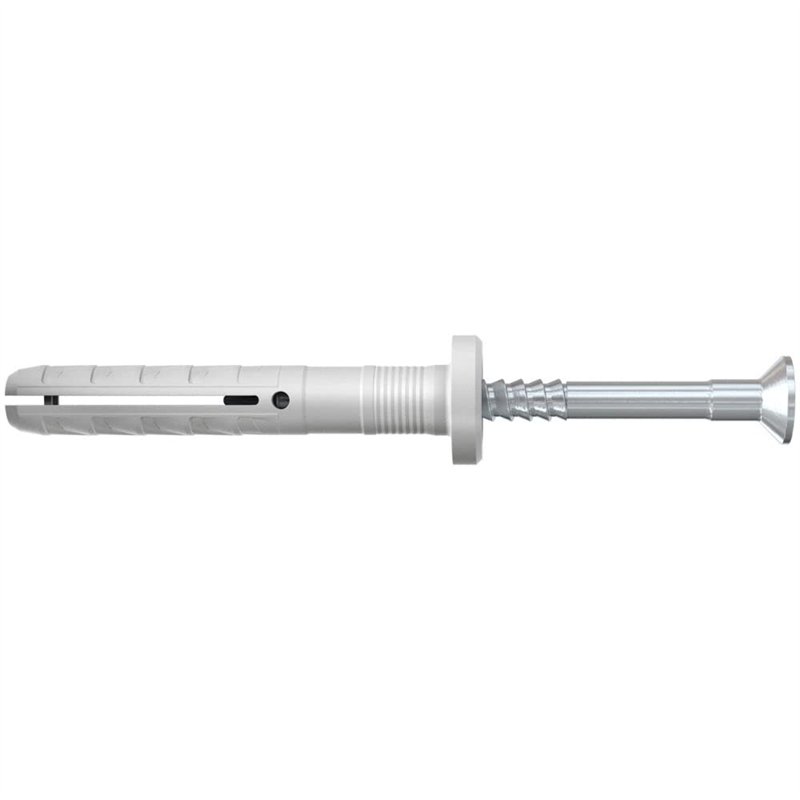 fischer - Cheville à frapper NF 6x40/10 mm avec collerette épaisse et clou tête fraisée - Boîte de 200