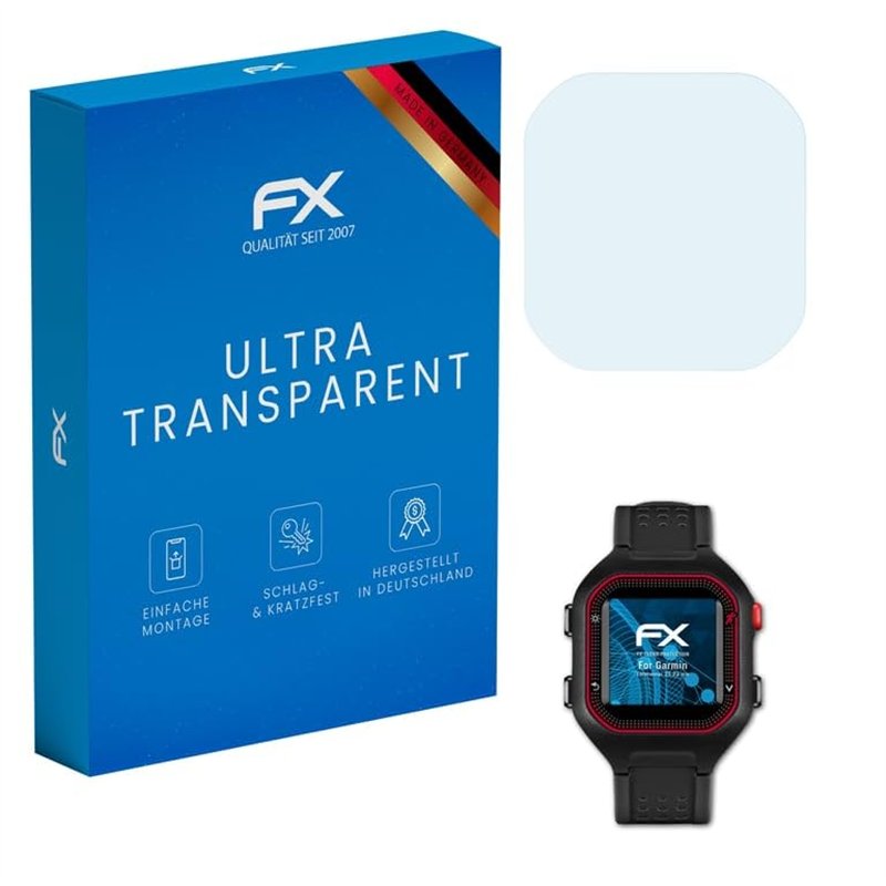 atFoliX Film Protection d'écran compatible avec Garmin Forerunner 25 23 mm Protecteur d'écran, ultra-clair FX Écran protecteur