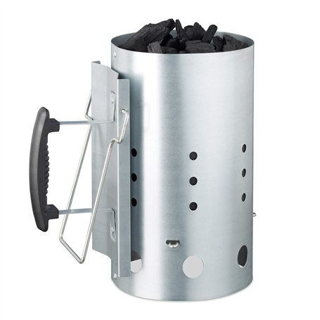 Relaxdays d’allumage Charbon en Acier Allume feu cheminée Barbecue HxD: 30 x 19 cm
