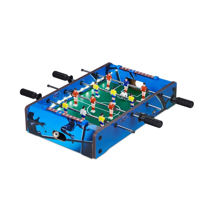 Relaxdays Baby-Foot de Table, 10024099, Bleu, 7,5 x 2,5 x 1,5 cm